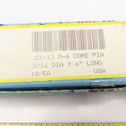 DME CX-13 M-6 3/16" x 6" Injection Molding Ejector Core Pin Lot Of 10