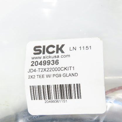 Sick 2049936 JD4-T2X22000CKIT1 Cable Assembly 2X2 Tee W/ PG9 Gland