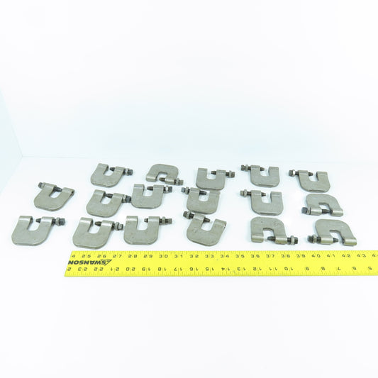 200 4" I.P. Max Beam C-Clamp 3/8" Rod Lot Of 15