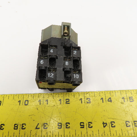 XBCD10612S11 Selector Switch Contacts 600V 1Hp