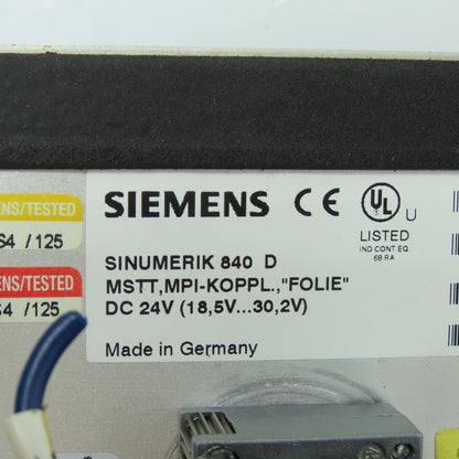 Siemens 6FC5203-0AD12-0AA0 Ver B Sinumerik 840 D Machine Control Panel MSTT,MPI