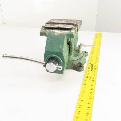 MasterForce 5-1/2" x 8-1/2" Open Combination Swivel Bench Vise W/Pipe Jaws