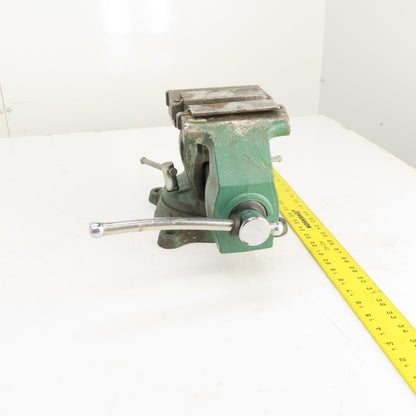 MasterForce 5-1/2" x 8-1/2" Open Combination Swivel Bench Vise W/Pipe Jaws