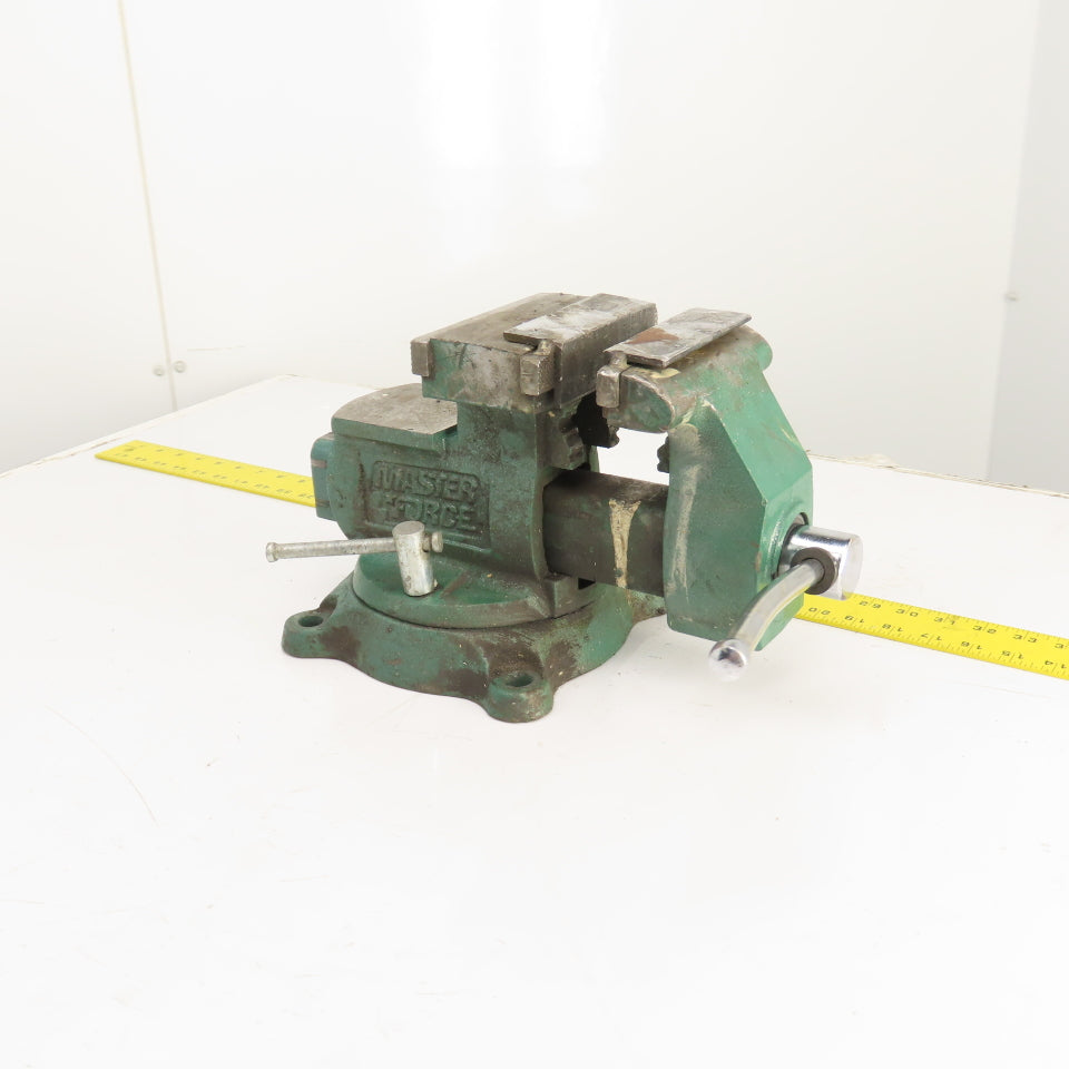 MasterForce 5-1/2" x 8-1/2" Open Combination Swivel Bench Vise W/Pipe Jaws