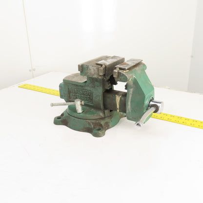 MasterForce 5-1/2" x 8-1/2" Open Combination Swivel Bench Vise W/Pipe Jaws