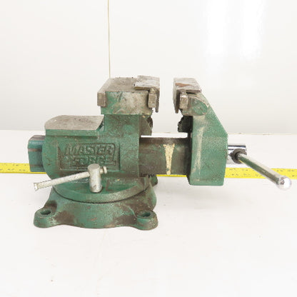 MasterForce 5-1/2" x 8-1/2" Open Combination Swivel Bench Vise W/Pipe Jaws
