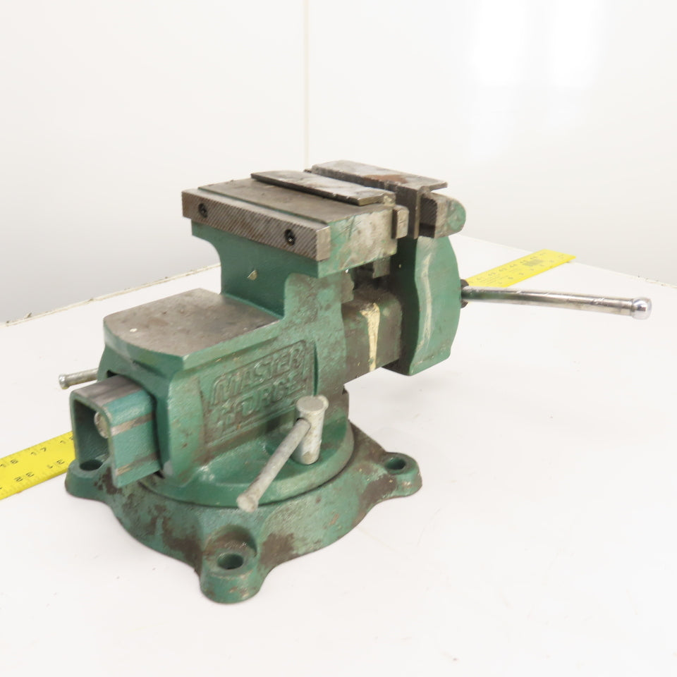 MasterForce 5-1/2" x 8-1/2" Open Combination Swivel Bench Vise W/Pipe Jaws