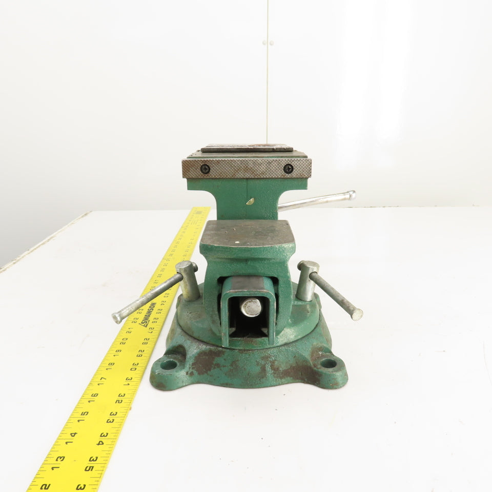 MasterForce 5-1/2" x 8-1/2" Open Combination Swivel Bench Vise W/Pipe Jaws