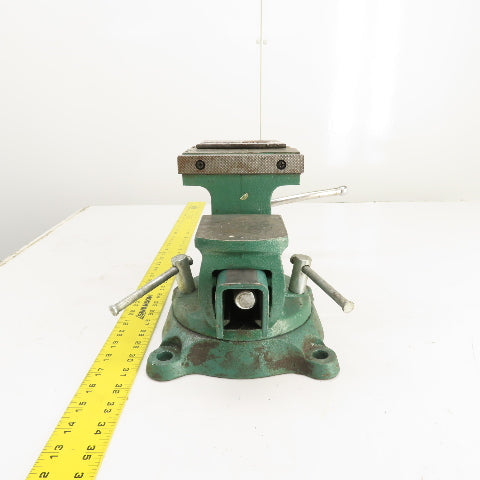 MasterForce 5-1/2" x 8-1/2" Open Combination Swivel Bench Vise W/Pipe Jaws