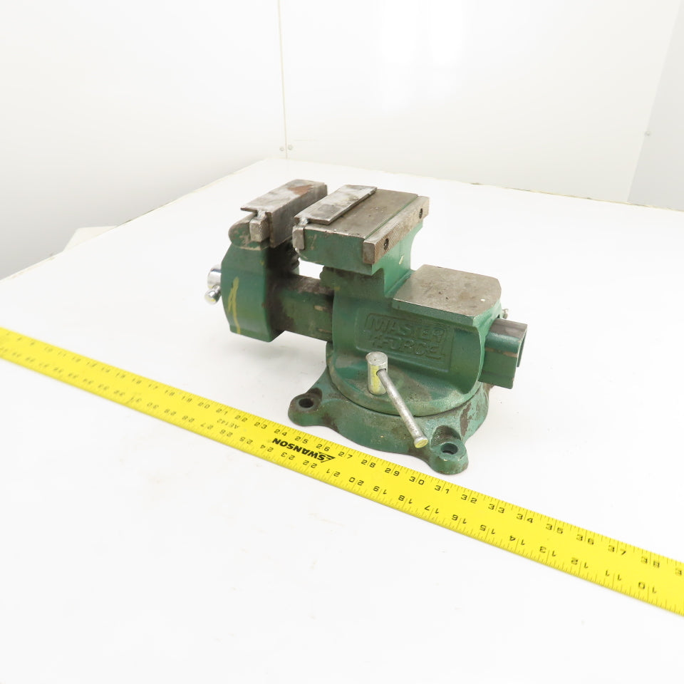 MasterForce 5-1/2" x 8-1/2" Open Combination Swivel Bench Vise W/Pipe Jaws