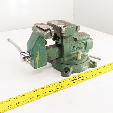 MasterForce 5-1/2" x 8-1/2" Open Combination Swivel Bench Vise W/Pipe Jaws