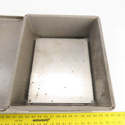Robroy 14" x 12" x 6" Fiberglass Electrical Enclosure W/ Backplate & Hinged Door