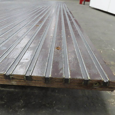 49-1/4" x 100" Wooden Imbedded Magnetic Strip Assembly Table Top