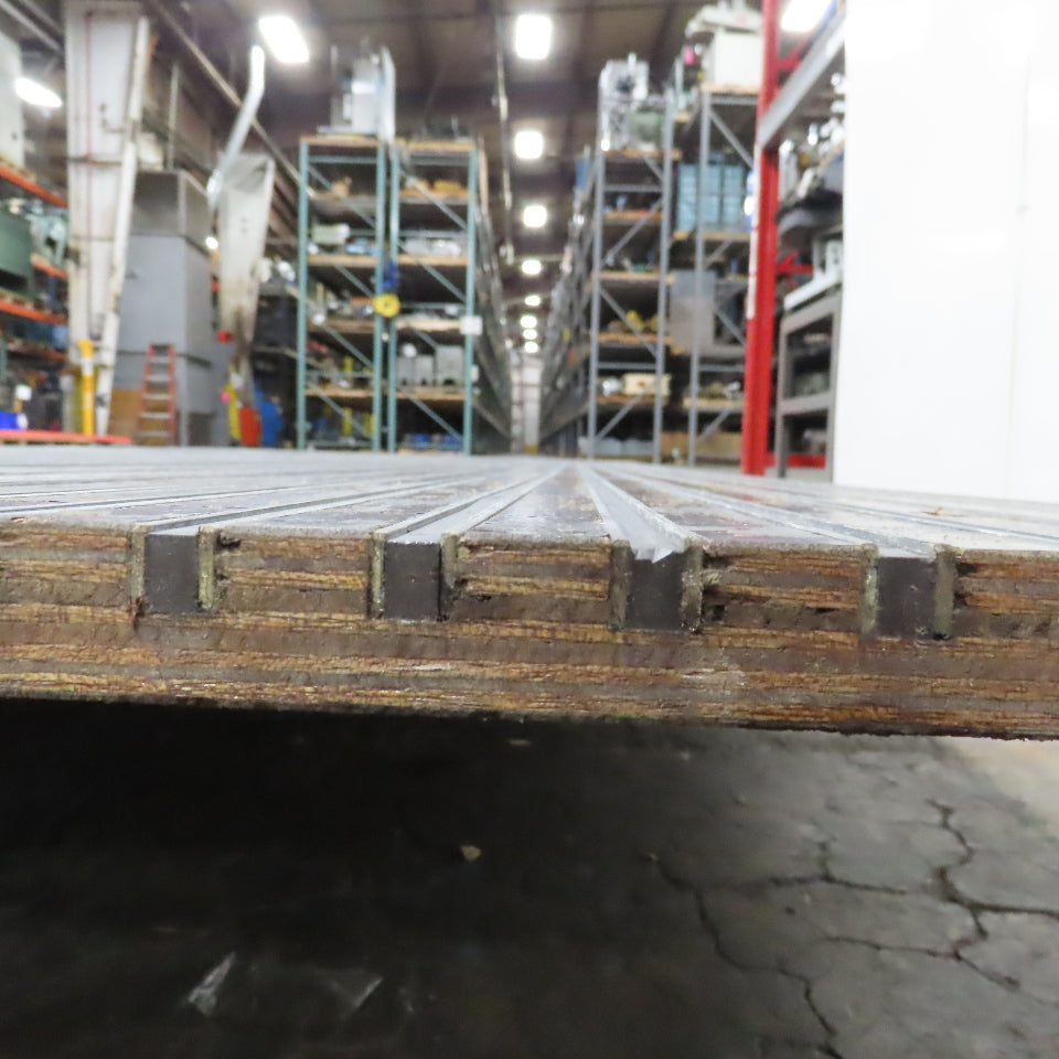 49-1/4" x 100" Wooden Imbedded Magnetic Strip Assembly Table Top