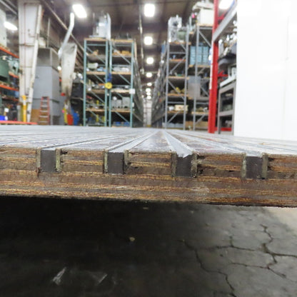 49-1/4" x 100" Wooden Imbedded Magnetic Strip Assembly Table Top