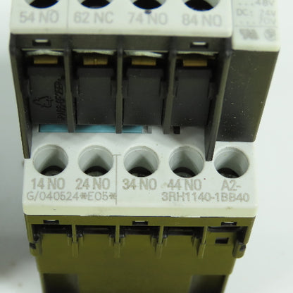 Siemens 3RH1140-1BB40 Sirius 24V DC Contactor Relay W/ Aux Blocks Lot Of 2