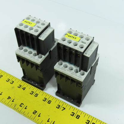 Siemens 3RH1140-1BB40 Sirius 24V DC Contactor Relay W/ Aux Blocks Lot Of 2