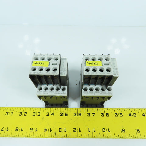 Siemens 3RH1140-1BB40 Sirius 24V DC Contactor Relay W/ Aux Blocks Lot Of 2