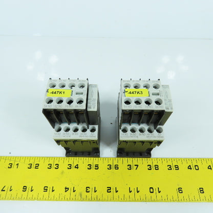 Siemens 3RH1140-1BB40 Sirius 24V DC Contactor Relay W/ Aux Blocks Lot Of 2