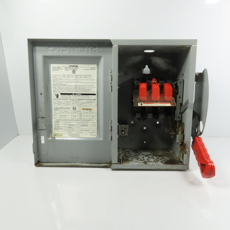Siemens HNF361 30A Non-Fusible Heavy Duty Safety Disconnect Switch 600V AC Type1