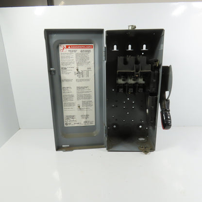 Square D HU361 30A Non-Fusible Heavy Duty Safety Disconnect Switch 600V AC Type1