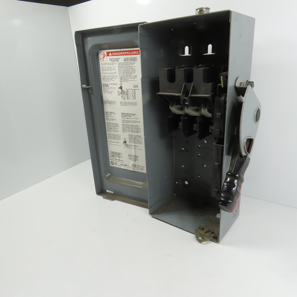 Square D HU361 30A Non-Fusible Heavy Duty Safety Disconnect Switch 600V AC Type1