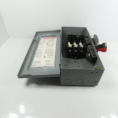 Square D HU361 30A Non-Fusible Heavy Duty Safety Disconnect Switch 600V AC Type1