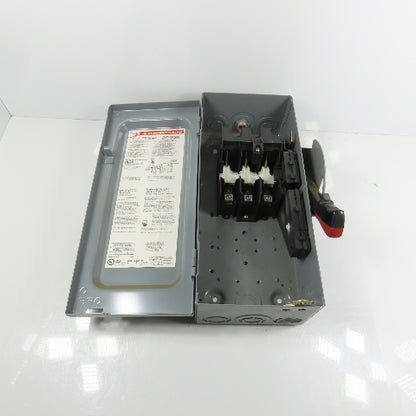 Square D HU361 30A Non-Fusible Heavy Duty Safety Disconnect Switch 600V AC Type1