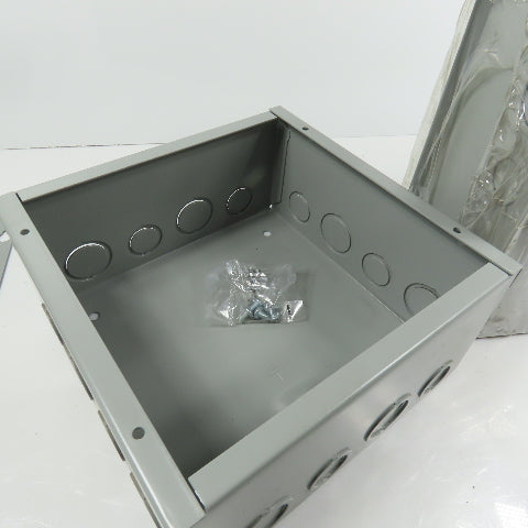 EXM 1100 DF080804 8" x 8" x 4 Screw Cover Electrical Junction Box W/ KO's Lot/2