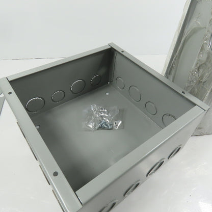 EXM 1100 DF080804 8" x 8" x 4 Screw Cover Electrical Junction Box W/ KO's Lot/2