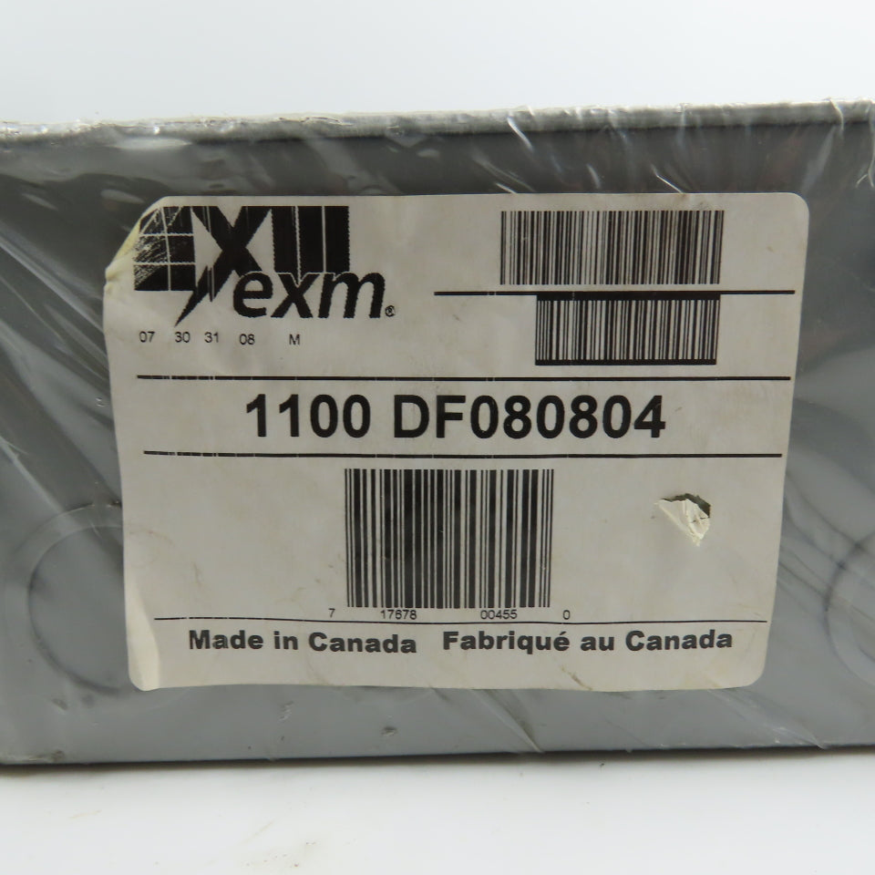 EXM 1100 DF080804 8" x 8" x 4 Screw Cover Electrical Junction Box W/ KO's Lot/2