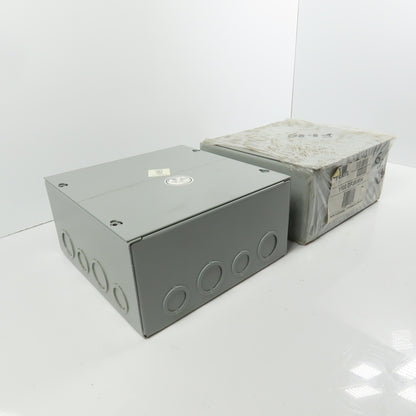 EXM 1100 DF080804 8" x 8" x 4 Screw Cover Electrical Junction Box W/ KO's Lot/2
