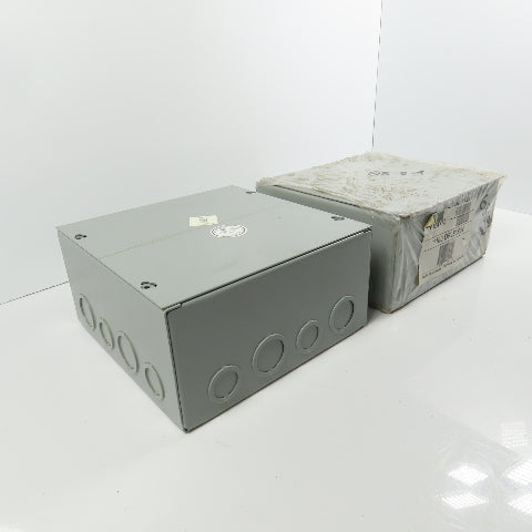 EXM 1100 DF080804 8" x 8" x 4 Screw Cover Electrical Junction Box W/ KO's Lot/2
