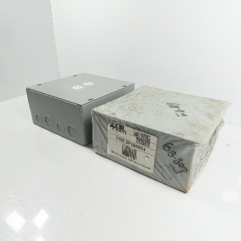EXM 1100 DF080804 8" x 8" x 4 Screw Cover Electrical Junction Box W/ KO's Lot/2