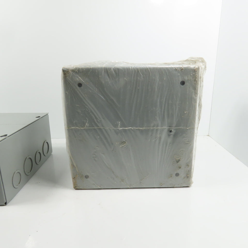 EXM 1100 DF080804 8" x 8" x 4 Screw Cover Electrical Junction Box W/ KO's Lot/2