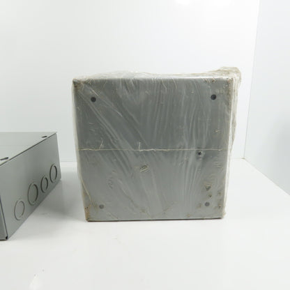 EXM 1100 DF080804 8" x 8" x 4 Screw Cover Electrical Junction Box W/ KO's Lot/2