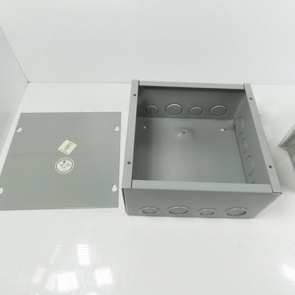 EXM 1100 DF080804 8" x 8" x 4 Screw Cover Electrical Junction Box W/ KO's Lot/2