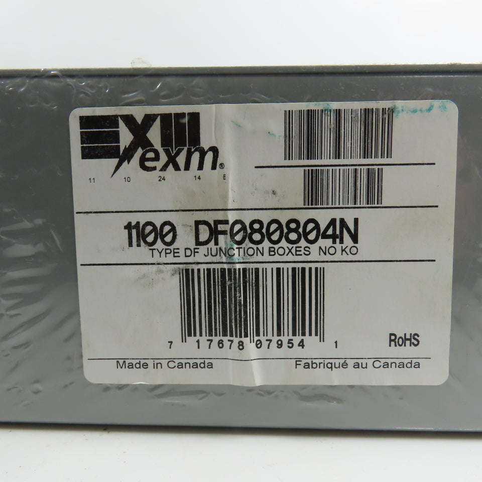 EXM 1100 DF080804N 8" x 8" x 4 Screw Cover Electrical Junction Box Lot Of 2 NEW