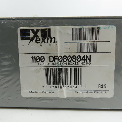 EXM 1100 DF080804N 8" x 8" x 4 Screw Cover Electrical Junction Box Lot Of 2 NEW