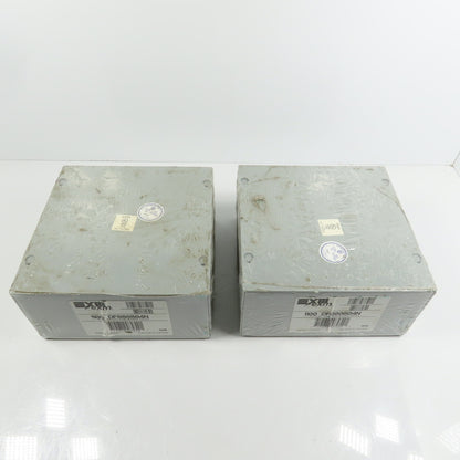 EXM 1100 DF080804N 8" x 8" x 4 Screw Cover Electrical Junction Box Lot Of 2 NEW