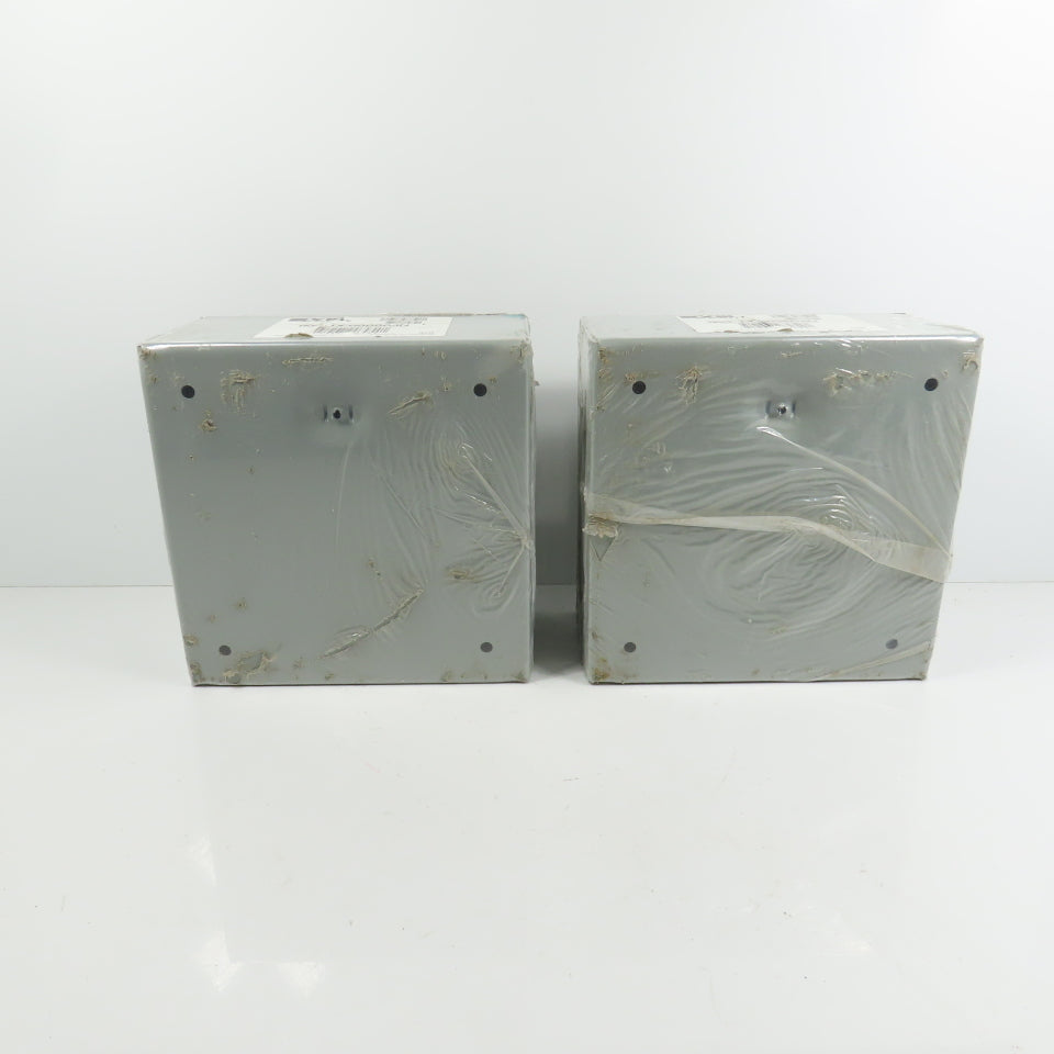 EXM 1100 DF080804N 8" x 8" x 4 Screw Cover Electrical Junction Box Lot Of 2 NEW