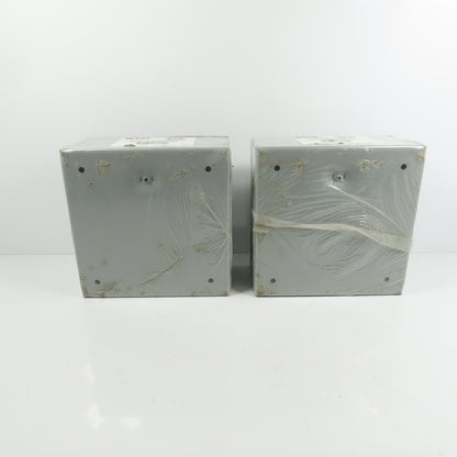 EXM 1100 DF080804N 8" x 8" x 4 Screw Cover Electrical Junction Box Lot Of 2 NEW