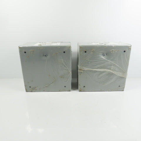 EXM 1100 DF080804N 8" x 8" x 4 Screw Cover Electrical Junction Box Lot Of 2 NEW