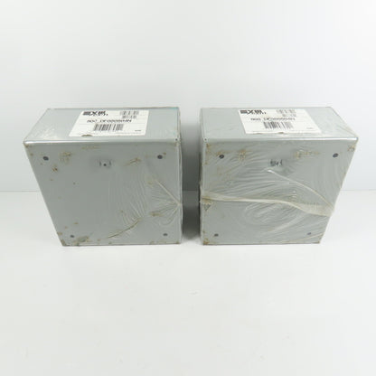 EXM 1100 DF080804N 8" x 8" x 4 Screw Cover Electrical Junction Box Lot Of 2 NEW
