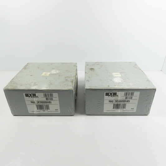 EXM 1100 DF080804N 8" x 8" x 4 Screw Cover Electrical Junction Box Lot Of 2 NEW