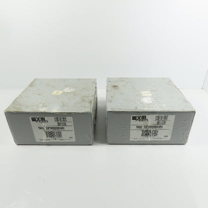 EXM 1100 DF080804N 8" x 8" x 4 Screw Cover Electrical Junction Box Lot Of 2 NEW