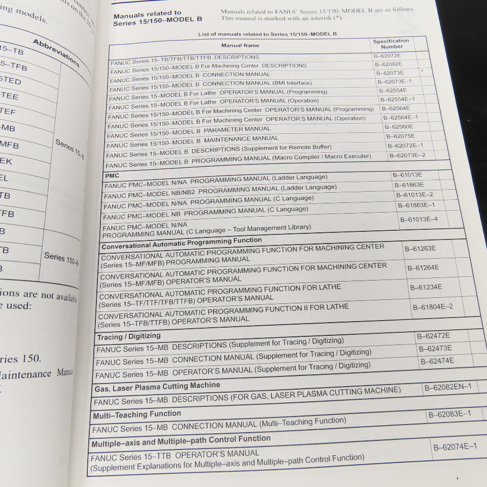 GE Fanuc GFZ-62073E/04 Connection Manual Hardware Series 15/150 Model B