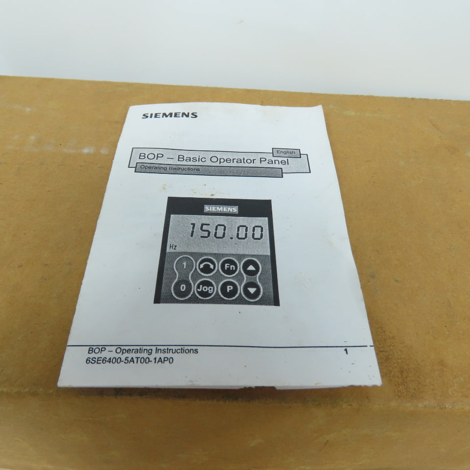 Siemens 6SE6400-0BP00-0AA0 Operator Panel W/6SE6401-1DF00-0AA0 Mount & Cable NEW