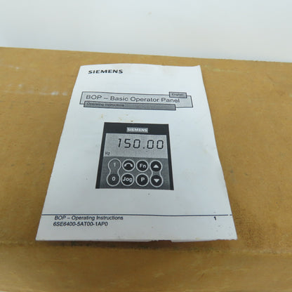 Siemens 6SE6400-0BP00-0AA0 Operator Panel W/6SE6401-1DF00-0AA0 Mount & Cable NEW