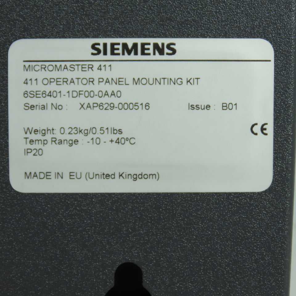 Siemens 6SE6400-0BP00-0AA0 Operator Panel W/6SE6401-1DF00-0AA0 Mount & Cable NEW